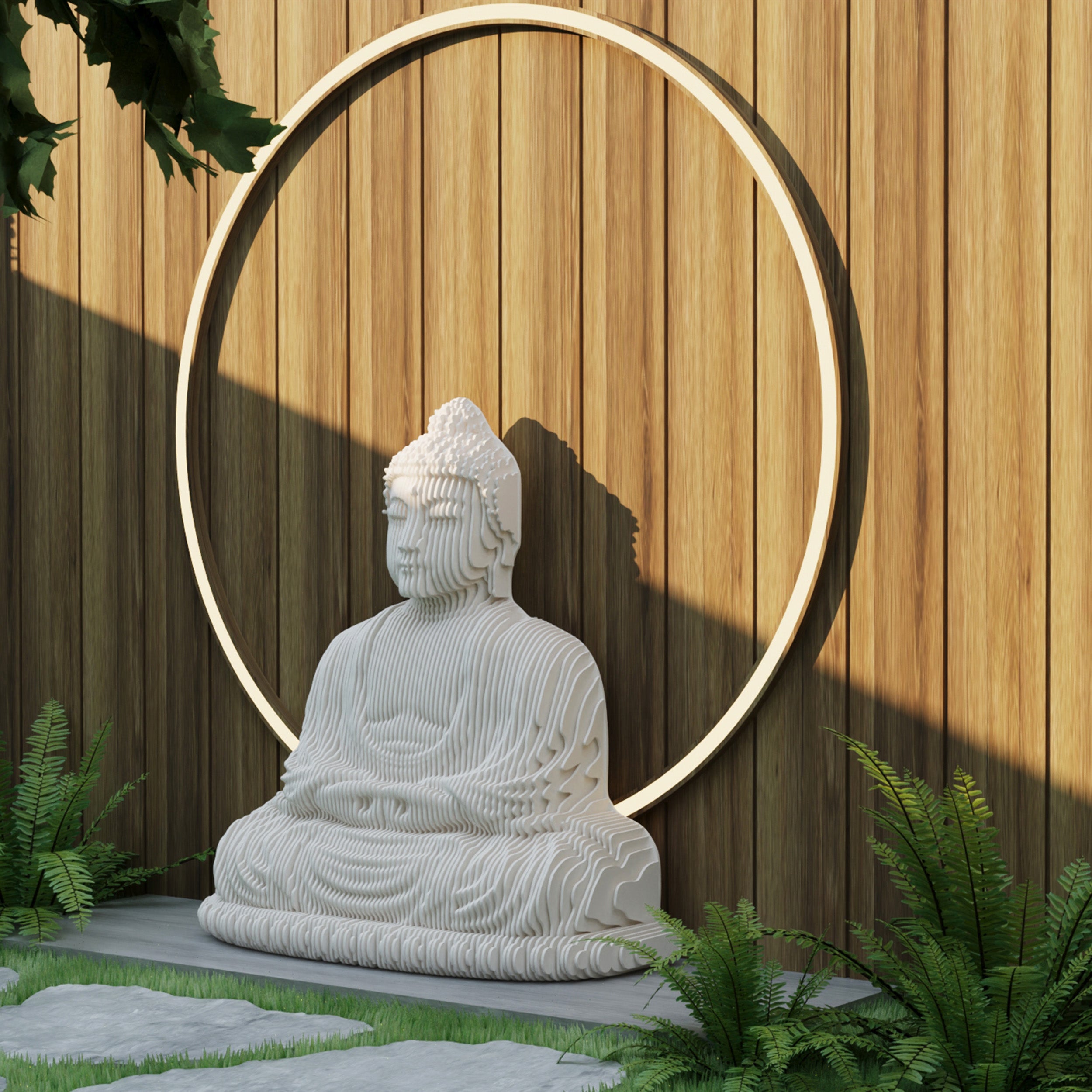 Modern 3D Buddha Wall Sculpture  3D Wall Art.